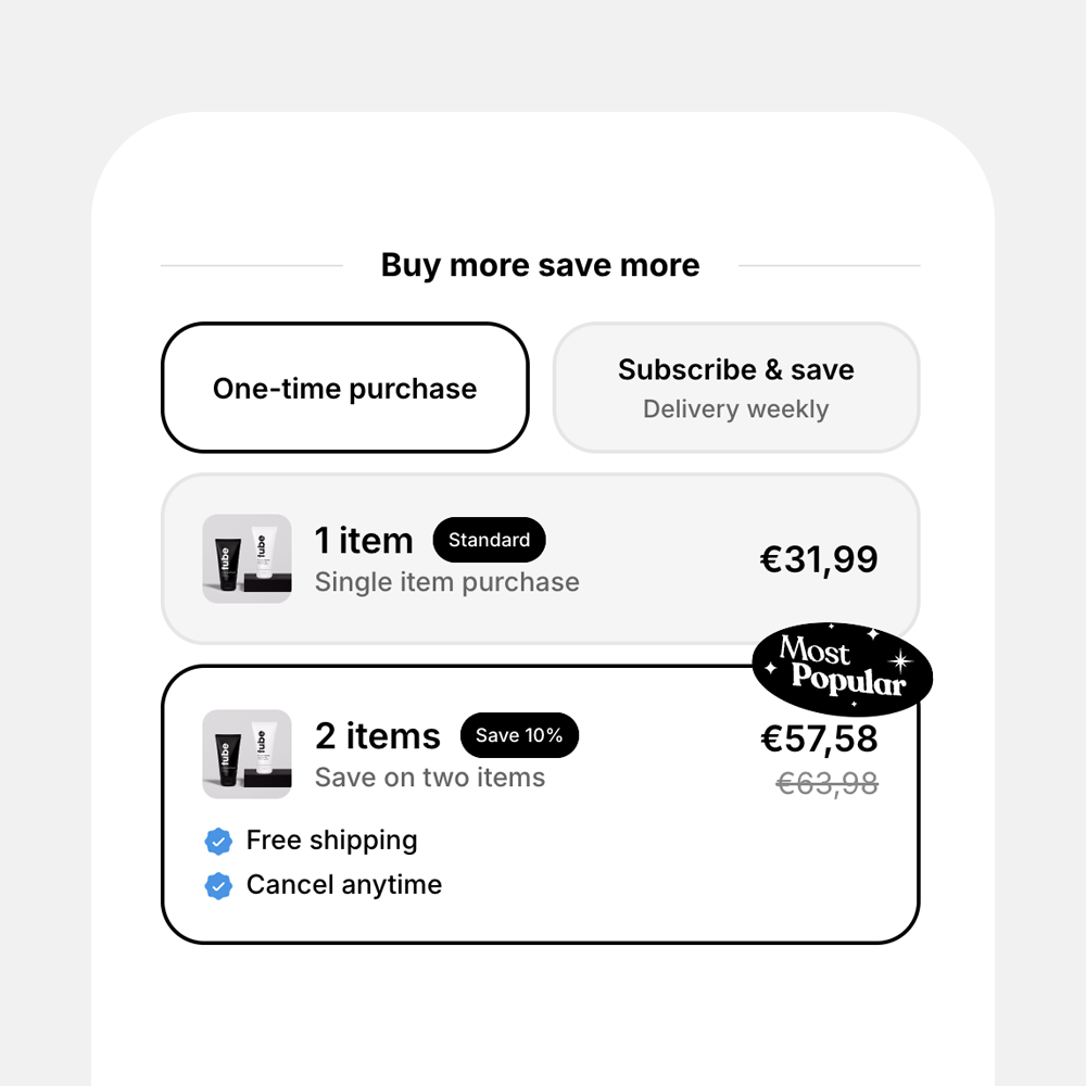 Upsells example