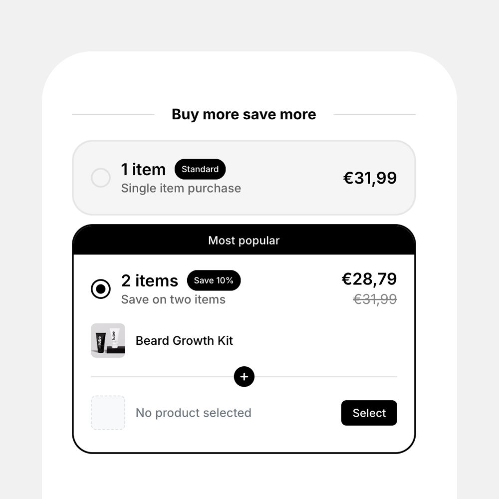 Post-purchase offer example one