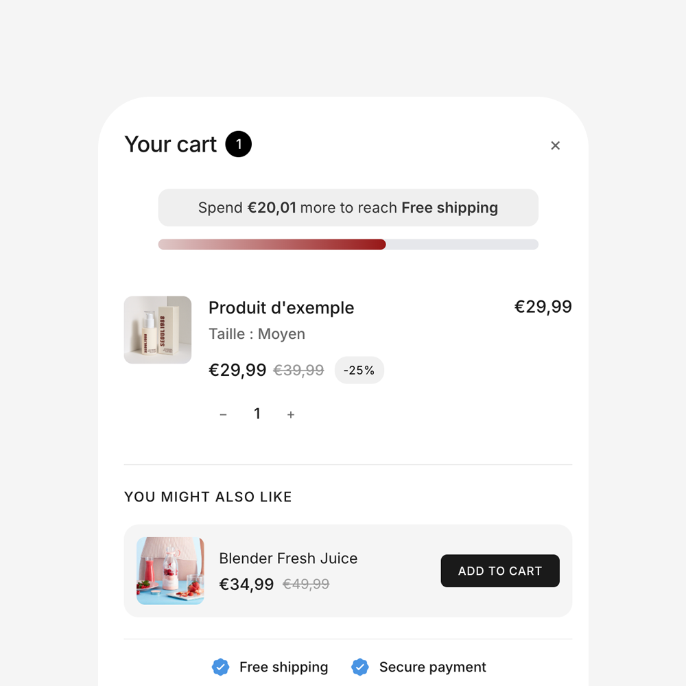 Amose Bundle cart screen