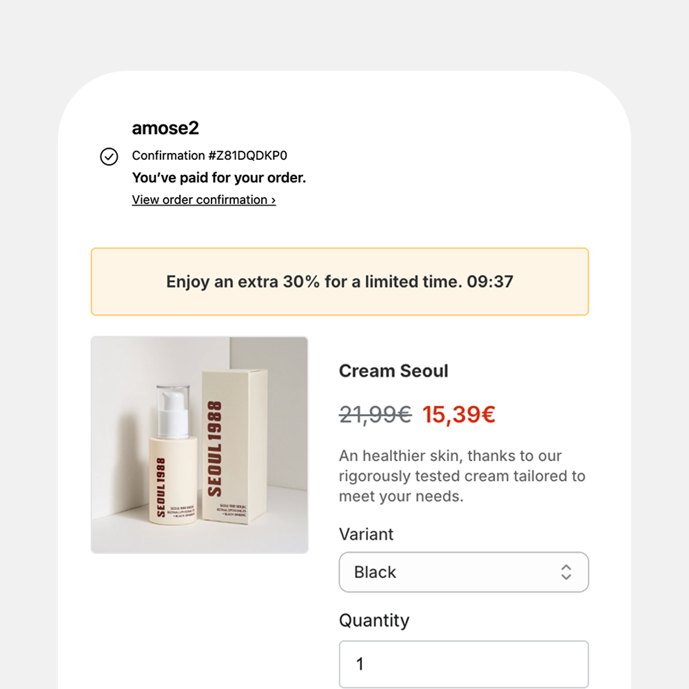 Post-purchase offer example 2